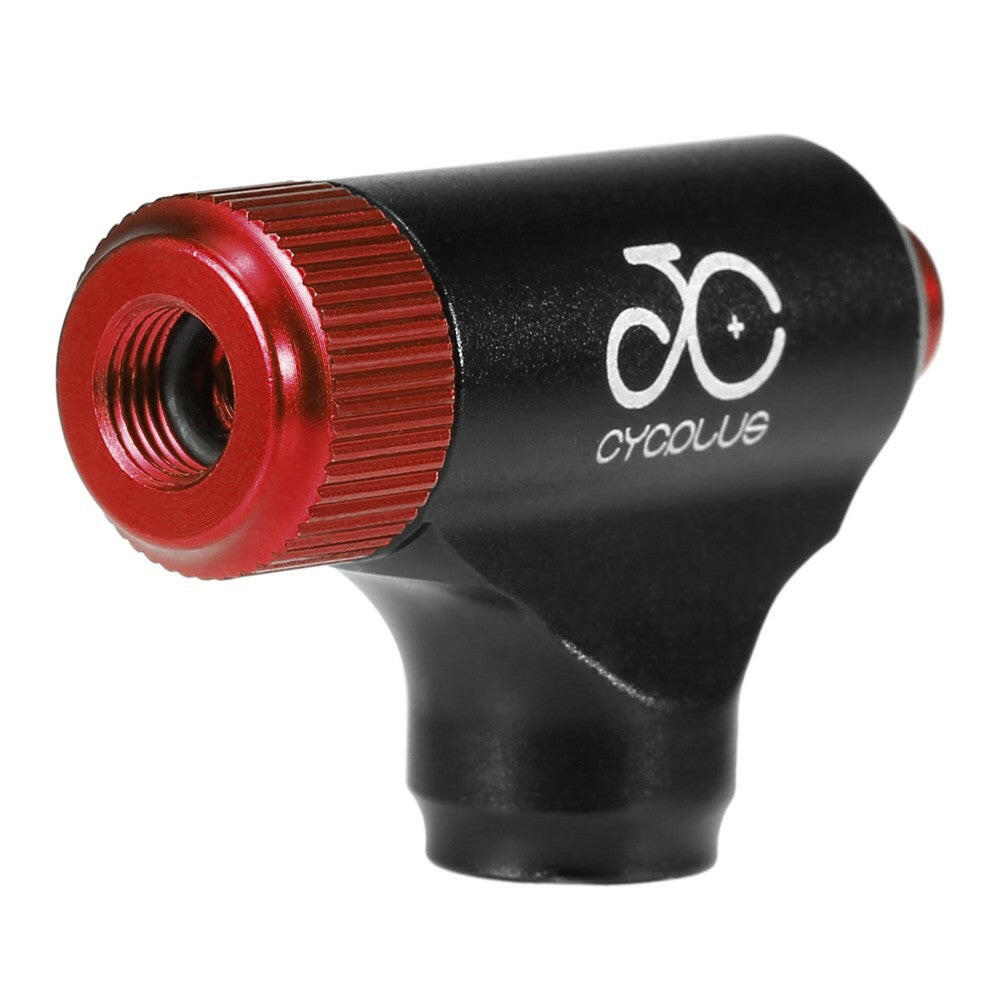 Bike Inflator Head Quick Easy CO2 Cartridge Valve Presta Schrader Compatible Emergency Inflator Head with Cartridge Covers-WAYBIKER
