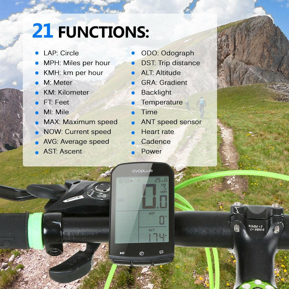 Smart GPS Cycling Computer BT 4.0 ANT+ Bike Wireless Computer Digital