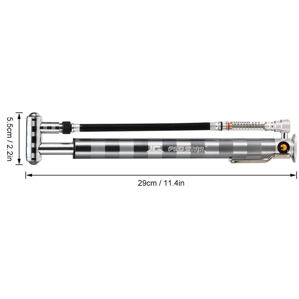 160 PSI Mini Bike Pump with Pressure Gauge Pressure Release Button For Presta and Schrader Valve-WAYBIKER
