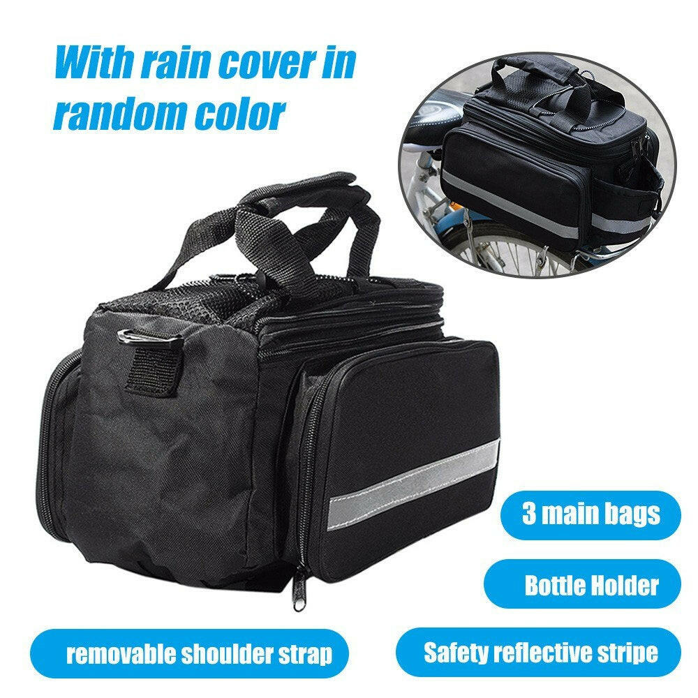 Bicycle Bike Rear Seat Bag Waterproof Bike Pannier Rack Pack Shoulder Cycling Carrier-WAYBIKER