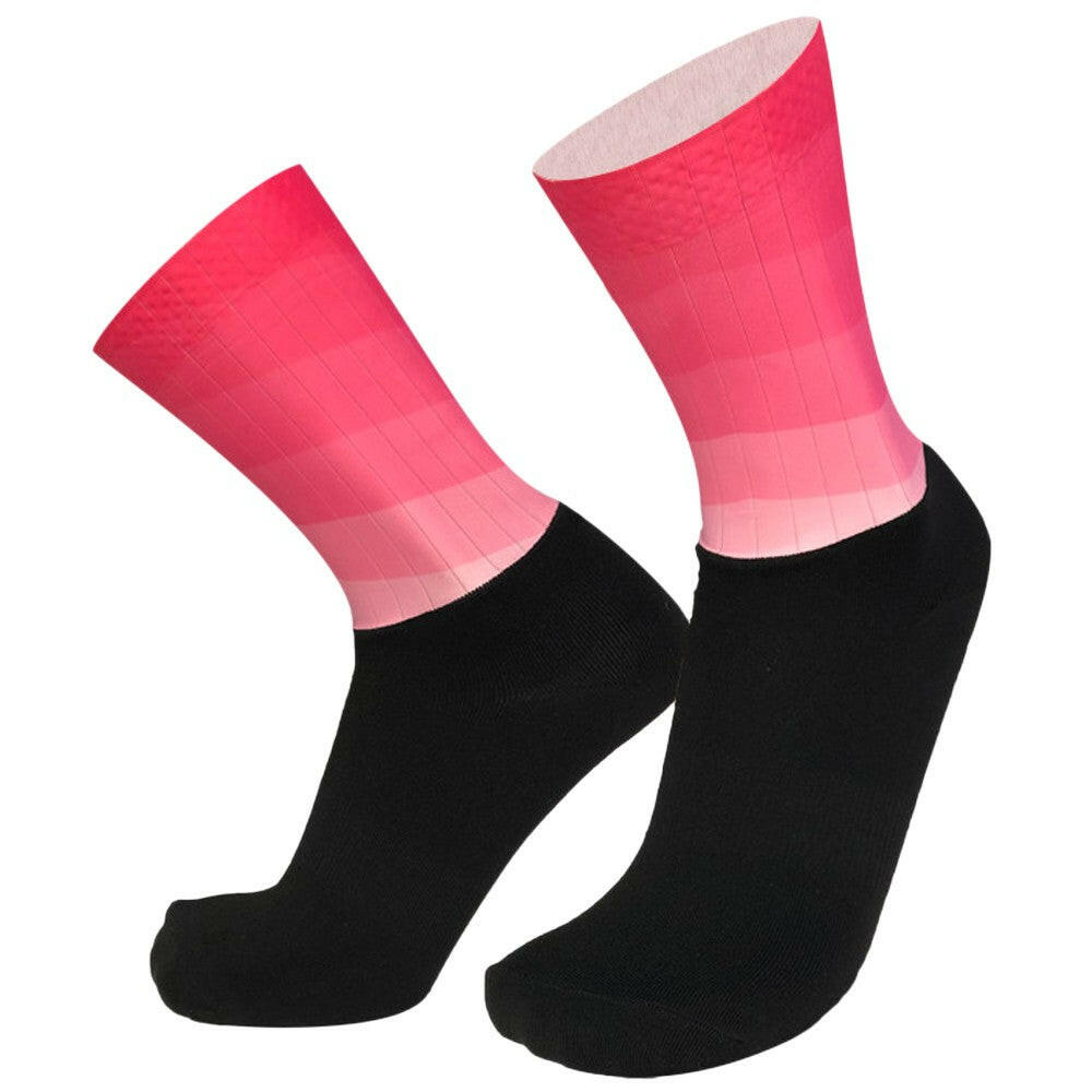 Men Women Gradient Color Socks Silicone Antiskidding Breathable Short Socks for Cycling Running Mountaineering