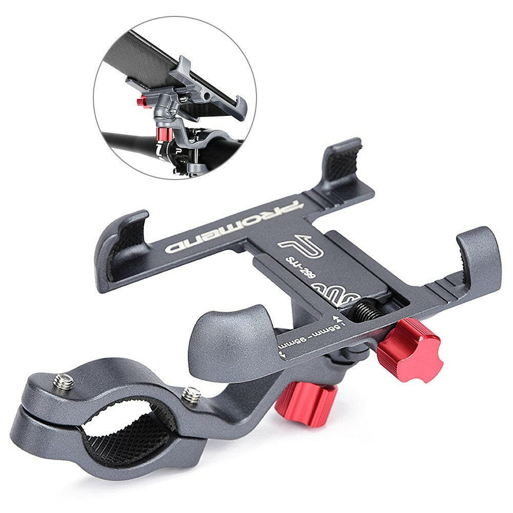 Strong Aluminum Alloy Bike Phone Mount Bicycle Motorcycle Phone Holder 360¡ã Rotation Adjustable Phone Cradle 31.8mm Handlebar-WAYBIKER