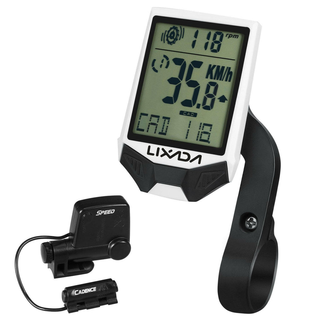 Cycling Wireless Computer Bike Computer Cadence Multifunctional Rainproof Cycling Computer with Backlight LCD-WAYBIKER