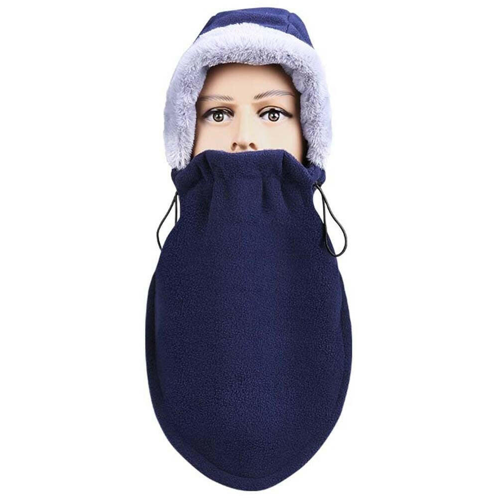 Winter Warm Face Mask Men Women Fleece Hood Winter Neck Warmer Windproof Cap for Snowboarding Cycling Camping Hiking-WAYBIKER