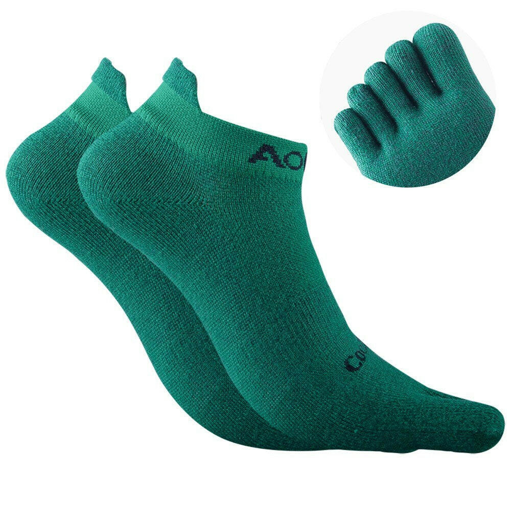 1 Pair Socks Athletic Toe Socks Five Finger Socks Breathable Absorbent Running Fitness Cycling Sports Socks for Men Women