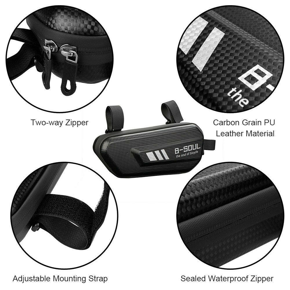 Waterproof Bike Triangle Bag Hard Shell Bicycle Tube Frame Bag MTB Road Cycling Pannier Pouch Bag-WAYBIKER