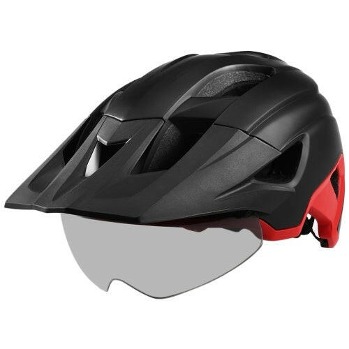 Mountain Bike Helmet with Detachable Visor Detachable Goggles Ultralight Adjustable MTB Cycling Bicycle Helmet Men Women Sports Outdoor Safety Helmet