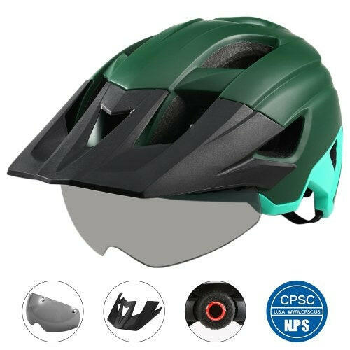 bike helmet with detachable visor Mountain Bike Helmet with Detachable Visor Detachable Goggles Ultralig