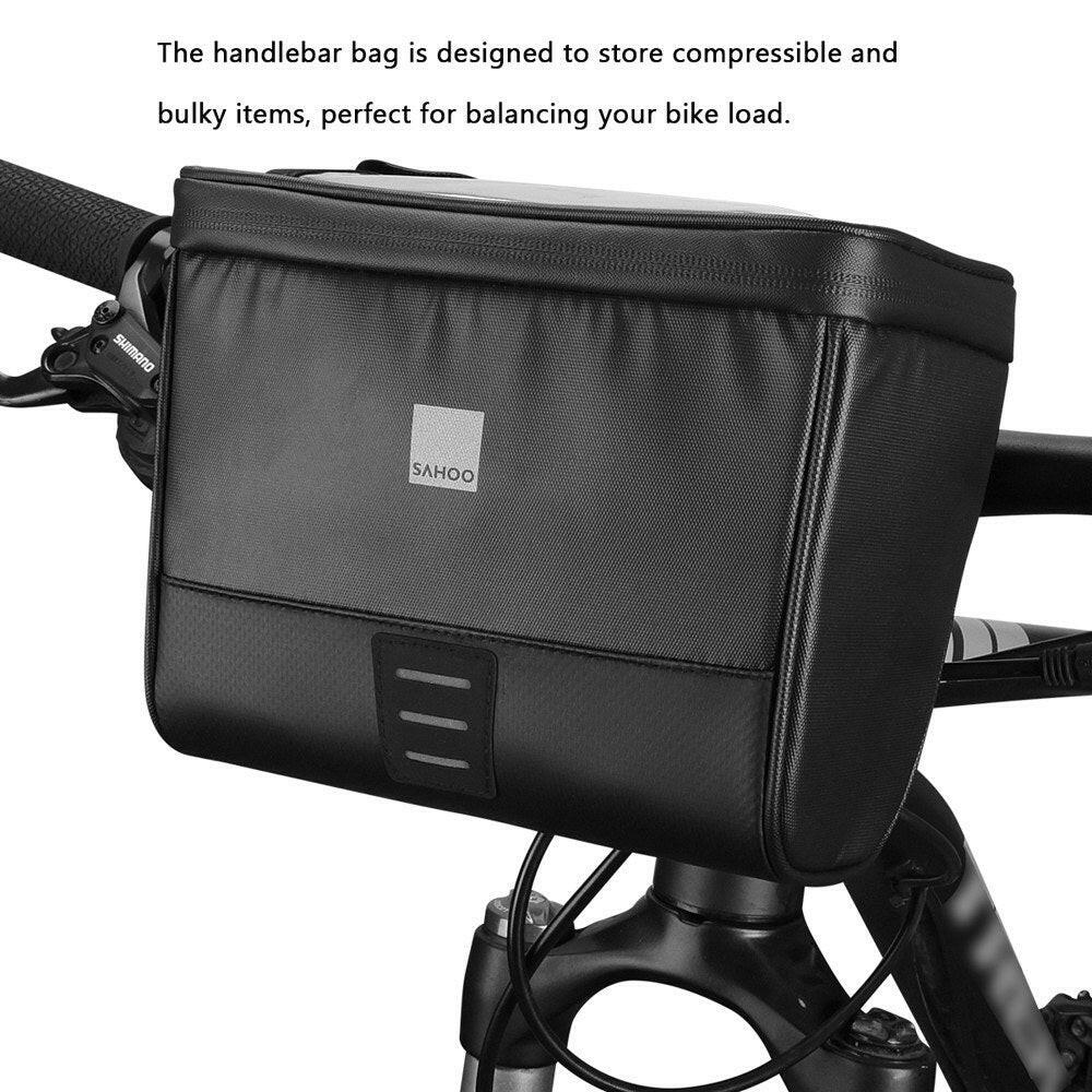 Waterproof Touchscreen Cycling Bike Bicycle Map Sleeve Handlebar Bag Pack Pannier Basket Phone Camera