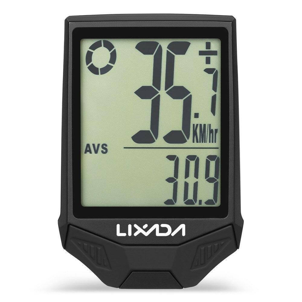 LIXADA Wireless Bike Computer Mountain Bike Speedometer Odometer IPX6 Waterproof Cycling Measurable Temperature Bike Stopwatch-WAYBIKER