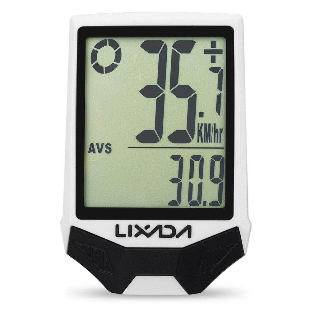 LIXADA Wireless Bike Computer Mountain Bike Speedometer Odometer IPX6 Waterproof Cycling Measurable Temperature Bike Stopwatch