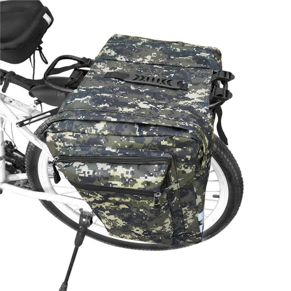 Bicycle Rear Seat Bag Cycling Bike Rack Double Pannier Bag Grocery Storage Carrier Bag Pack