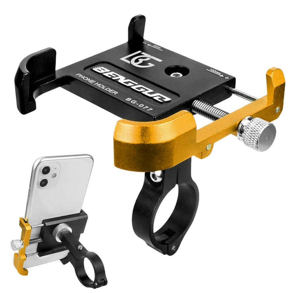 Aluminium Alloy Bicycle Mobile Phone Holder 360¡ã Rotation Adjustable Motorcycle Phone Mount for Mountain Bike Road Bicycle-WAYBIKER