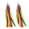 2 PCS Kid's Rainbow Bike Streamers For Girls Boys Children's Tassel Scooters Ribbons Bike Handlebar Streamers Ribbons