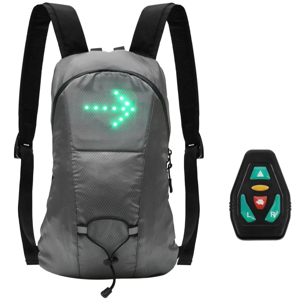 Wireless LED Signal Light Direction Indicator USB Rechargeable LED Turn Signal   Backpack Attached Light-WAYBIKER