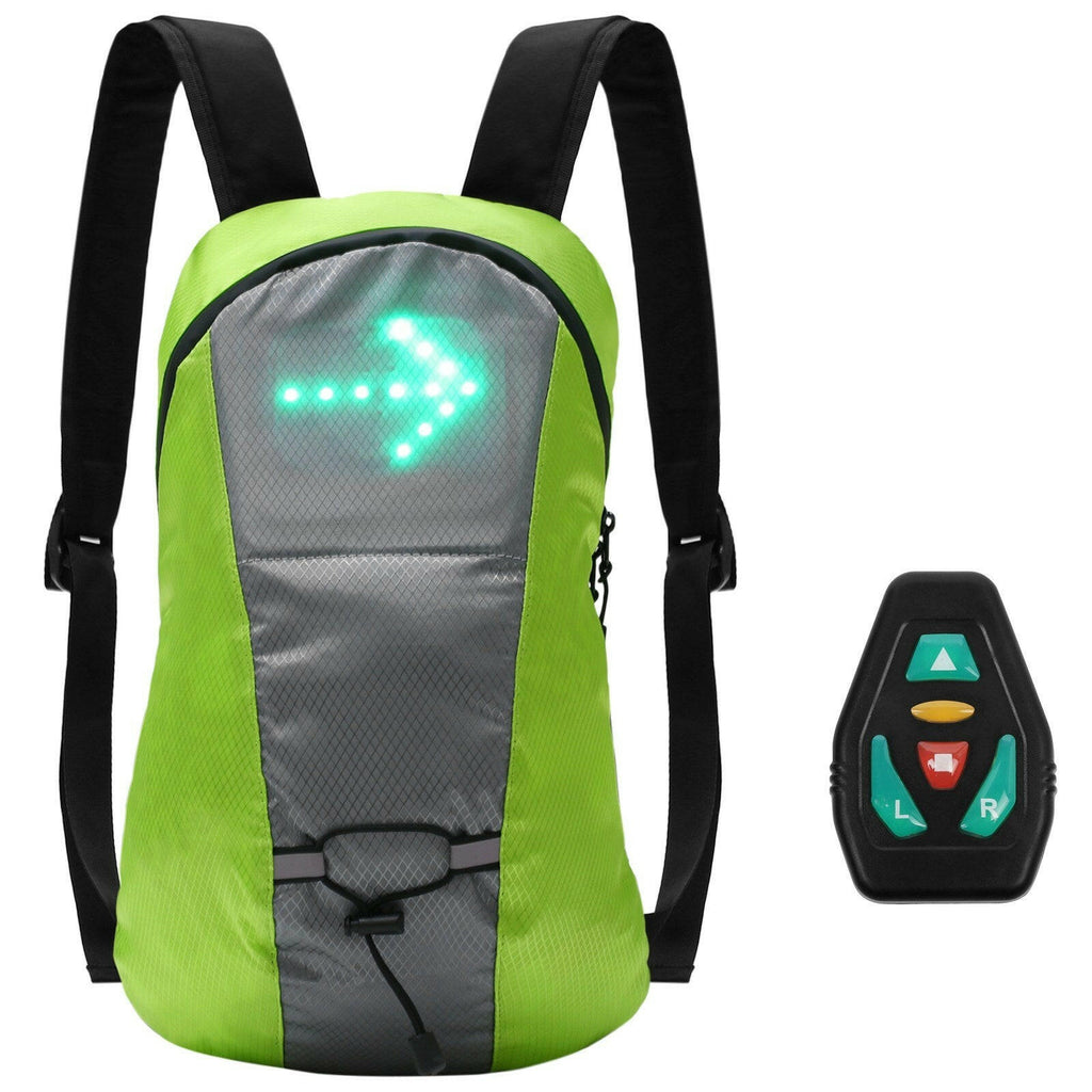 Wireless LED Signal Light Direction Indicator USB Rechargeable LED Turn Signal Backpack Attached Light