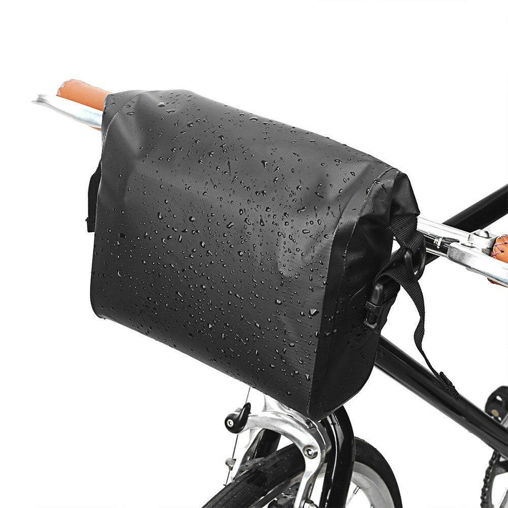Waterproof Bicycle Handlebar Bag Roll-top Cycling Handlebar Bag Pannier for Mountain Bikes Electric Bike Scooter