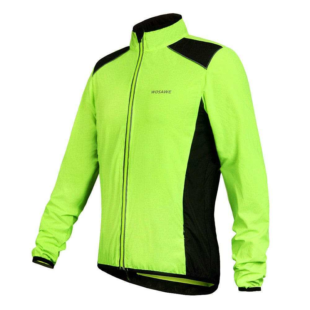 WOSAWE Cycling Jersey Riding Breathable Jacket Cycle Clothing Bike Long Sleeve Wind Coat