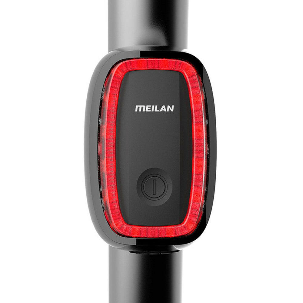Meilan Waterproof Bicycle Intelligent Brake Tail Lamp X6 Brake Sensing 8 Gear Flashing Riding Warning Lights At Night USB Rechargeable Tail Light