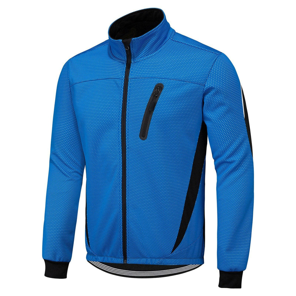 Winter Men Cycling Jacket Waterproof Windproof Thermal Fleece Jacket Coat Bicycle   Running Riding Jacket-WAYBIKER