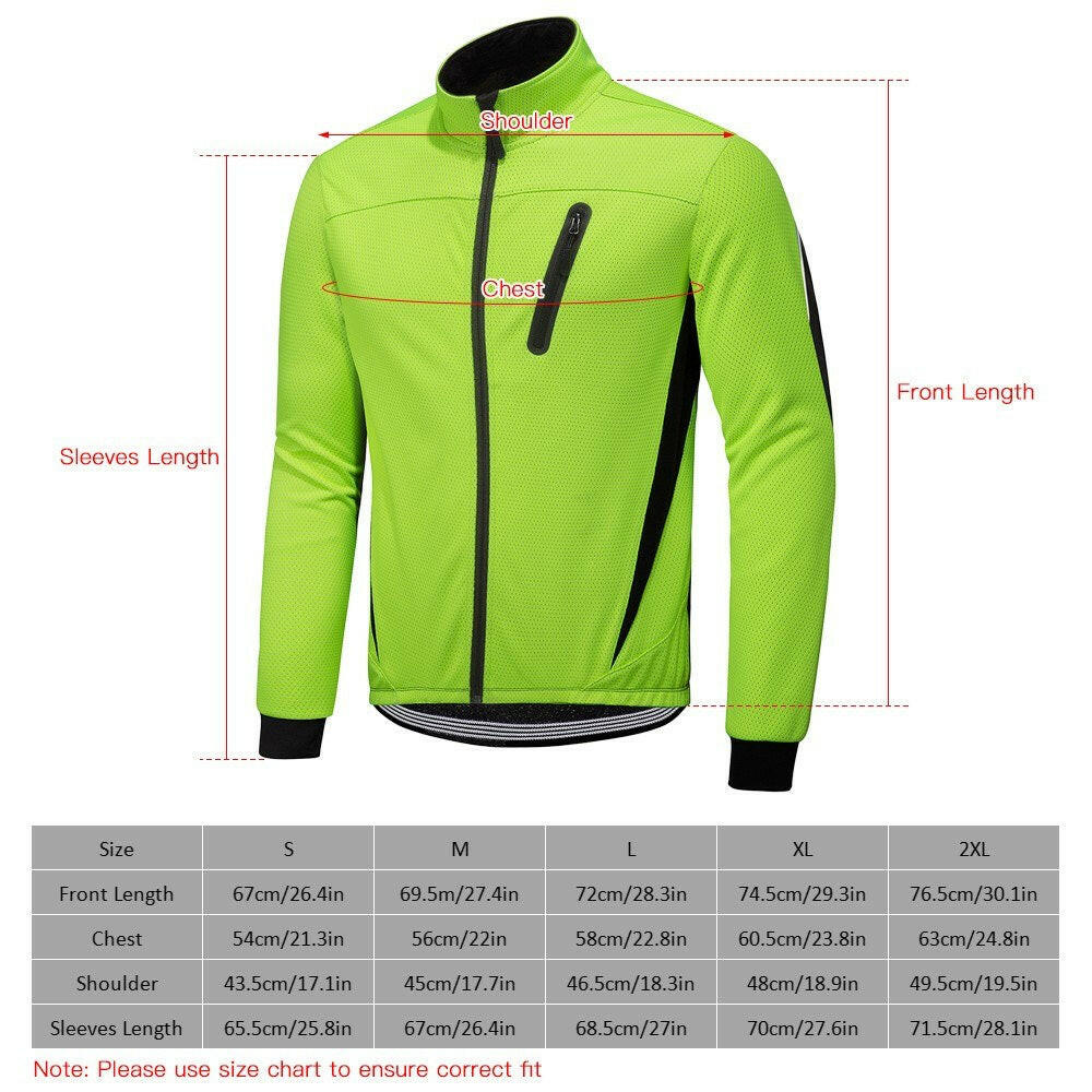 Winter Men Cycling Jacket Waterproof Windproof Thermal Fleece Jacket Coat Bicycle   Running Riding Jacket-WAYBIKER