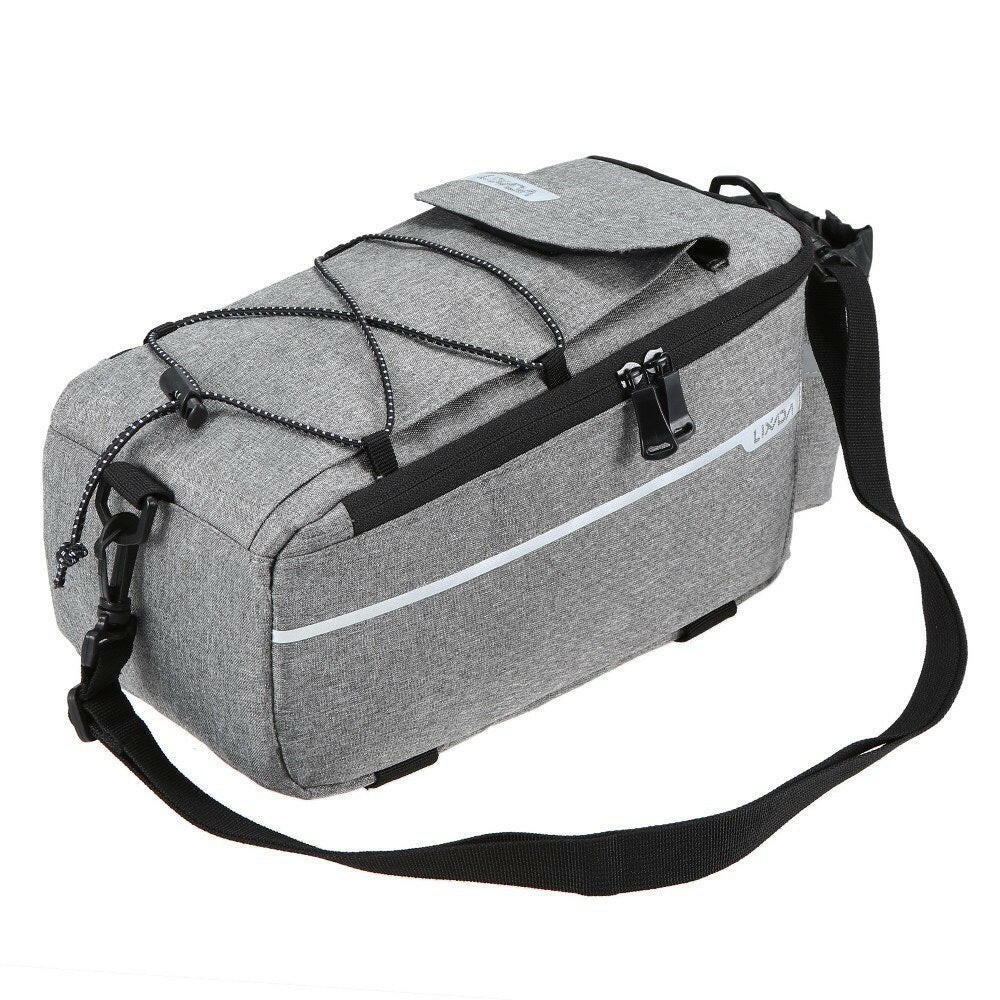 Lixada Insulated Trunk Cooler Bag with Rain Cover Waterproof Cycling Bicycle Rear Rack Storage Luggage Bag Reflective MTB Bike Pannier Bag Shoulder Bag