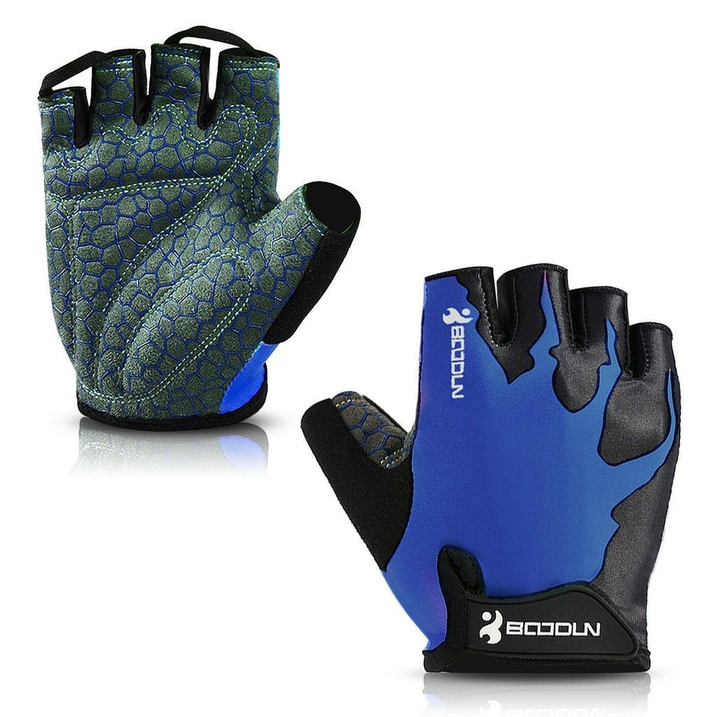 Sport Gloves Anti-skid Cycling Half Finger Gloves Shock Absorbing Padded Weight Lifting Gloves Outdoor Breathable MTB Gloves Bicycle Mitten-WAYBIKER