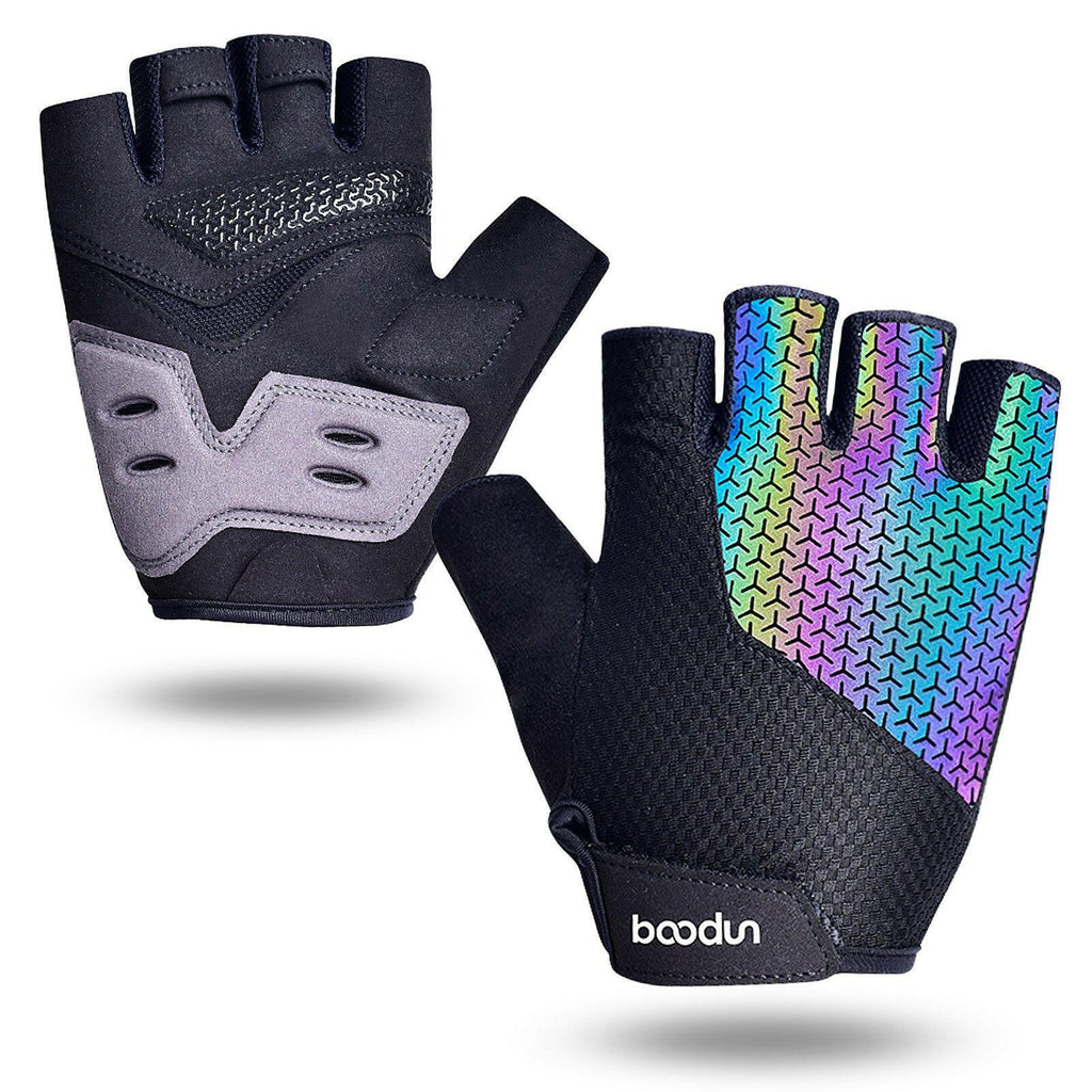 Sport Gloves Anti-skid Cycling Half Finger Gloves Shock Absorbing Padded Weight Lifting Gloves Outdoor Breathable MTB Gloves Bicycle Mitten-WAYBIKER