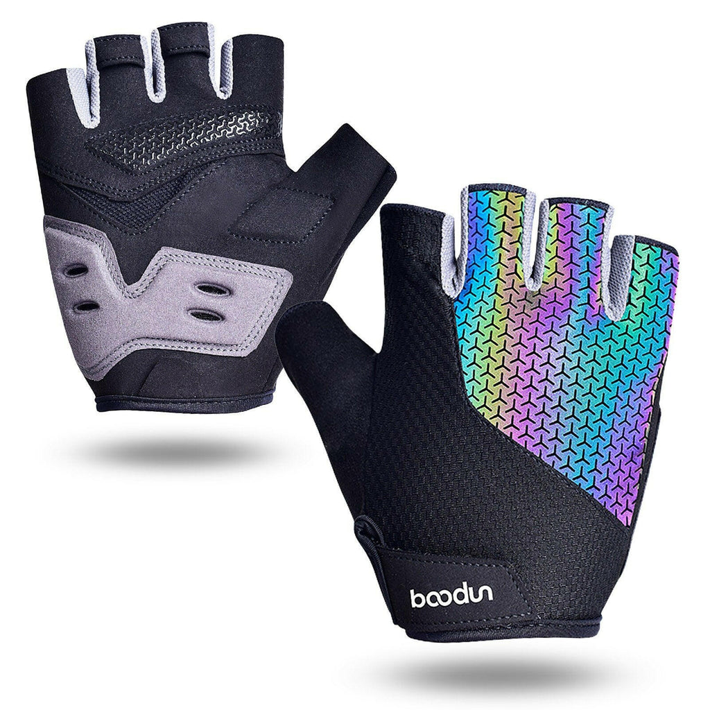 Sport Gloves Anti-skid Cycling Half Finger Gloves Shock Absorbing Padded Weight Lifting Gloves Outdoor Breathable MTB Gloves Bicycle Mitten-WAYBIKER
