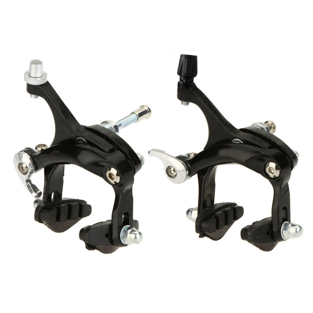 2 pcs Aluminum Alloy Outdoor Mountain Bike Bicycle Rubber Caliper Brake Set Front & Rear Brake