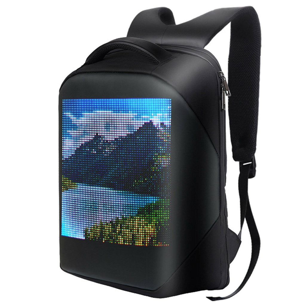 Shoulder Backpack LED Full-Color Screen Travel Laptop Backpack Waterproof Shoulder Bag for Daypack Outdoor