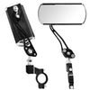 2 Pack Bike Rear View Mirror Adjustable Rotate Mirror Wide Angle Rear View Aluminum Alloy Safety Rearview Mirror