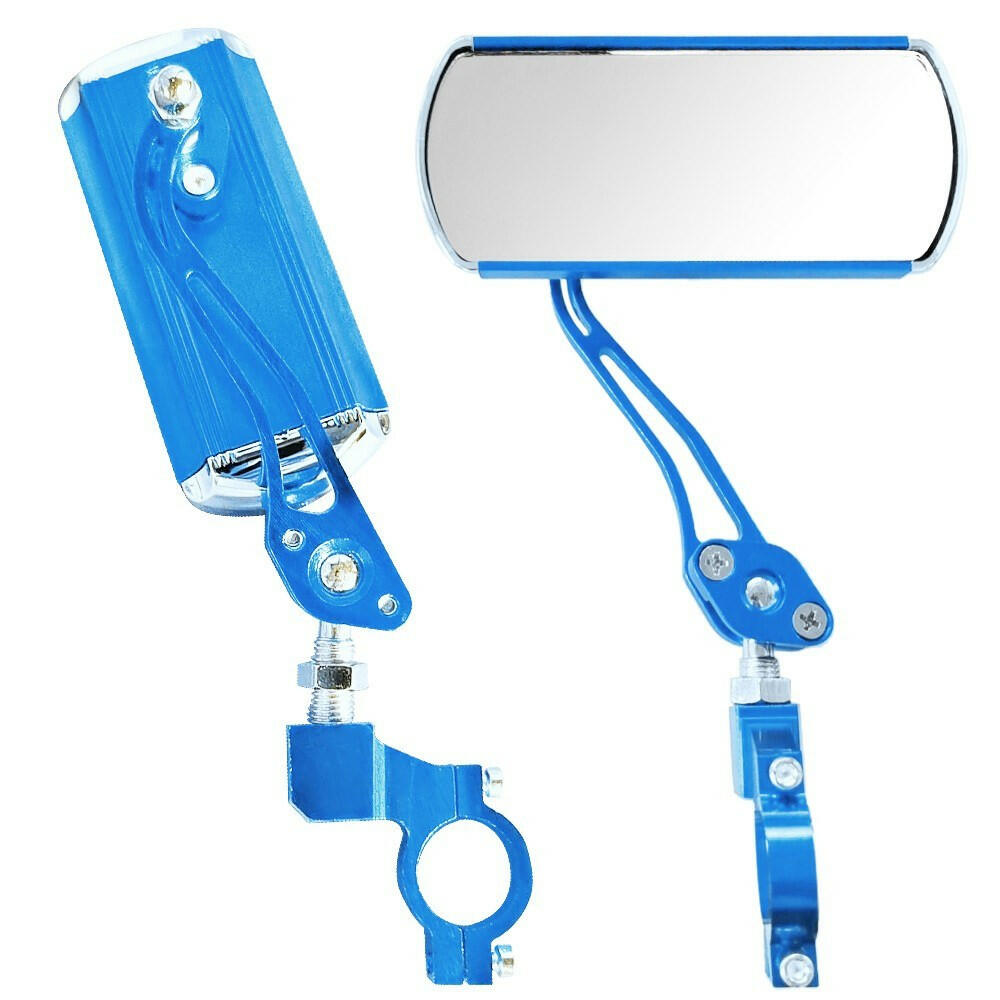 2 Pack Bike Rear View Mirror Adjustable Rotate Mirror Wide Angle Rear View Aluminum Alloy Safety Rearview Mirror-WAYBIKER