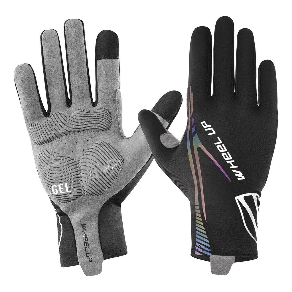 Outdoor Sports Gloves Touch Screen Design Cycling Gloves with Reflective Strips Anti-slip Gloves