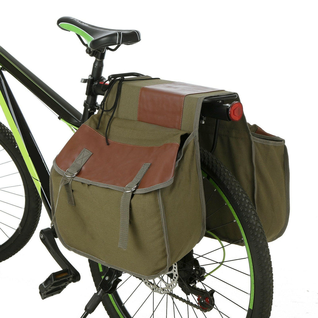 Bike Rear Seat Bag Bicycle Trunk Bag Cycling Rear Rack Double Pannier Bag-WAYBIKER