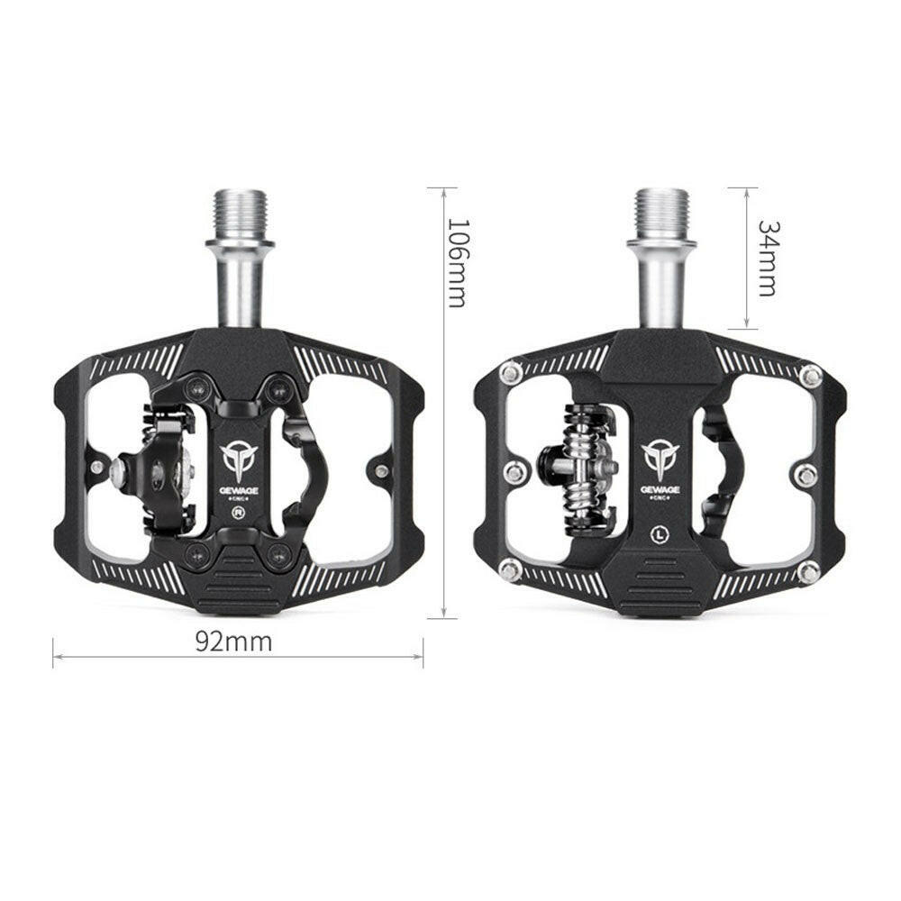 GEWAGE SPD Fahrradpedale,2 in1 Doppelfunktions Flach und SPD Pedale mit Reflektor,9/16 Zoll CrMo Schaft für MTB Fahrräder, Rennräder und E-Bikes (Blau GEWAGE SPD Fahrradpedale,2 in1 Doppelfunktions Flach und SPD Pedale mit Reflektor,9/16 Zoll CrMo Schaft für MTB Fahrräder, Rennräder und E-Bikes (Blau