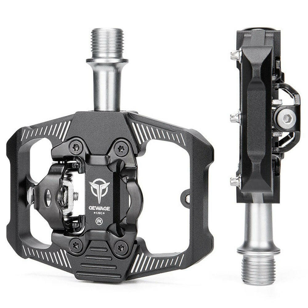 GEWAGE Bike Pedal SPD Mountain Bike Clipless Pedals Aluminum Alloy Bicycle Pedals Dual Platform for MTB Mountain Bike Road Bike-WAYBIKER