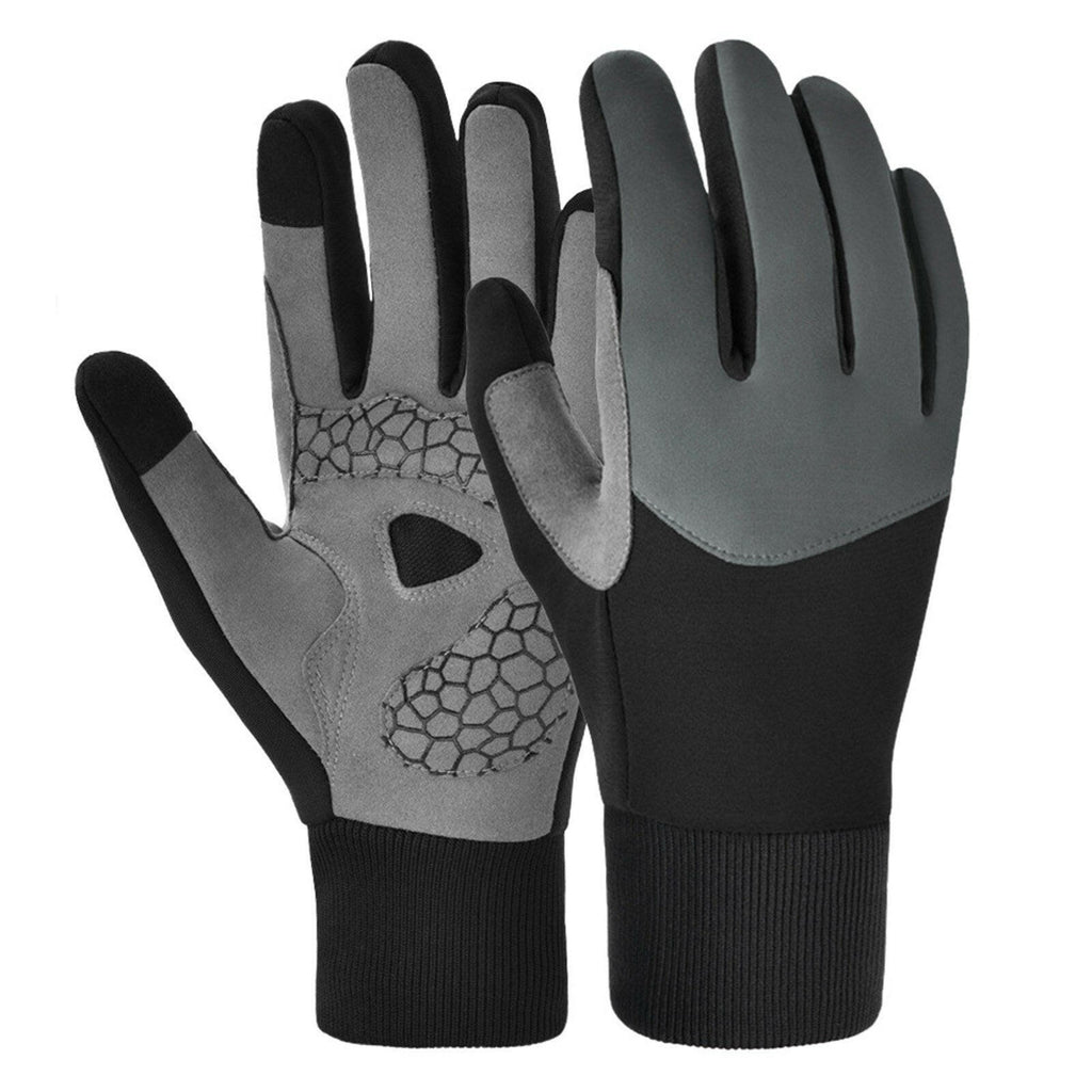 Winter Mountain Bike Gloves Touch Screen Cycling Breathable Gloves Anti-skid Mountain Bike Gloves Wear-resistant Women and Men Shock-Absorbing Road Bicycle Gloves