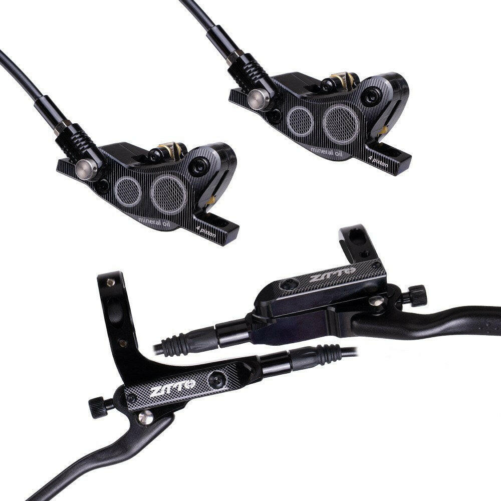 ZTTO M840 Aluminium Alloy 4 Piston Hydraulic Disc Brake Kit Front Rear MTB Hydraulic Disc Brake Kit Bike Oil Disc Brake Kit-WAYBIKER