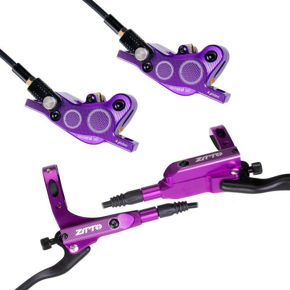 ZTTO M840 Aluminium Alloy 4 Piston Hydraulic Disc Brake Kit Front Rear MTB Hydraulic Disc Brake Kit Bike Oil Disc Brake Kit-WAYBIKER