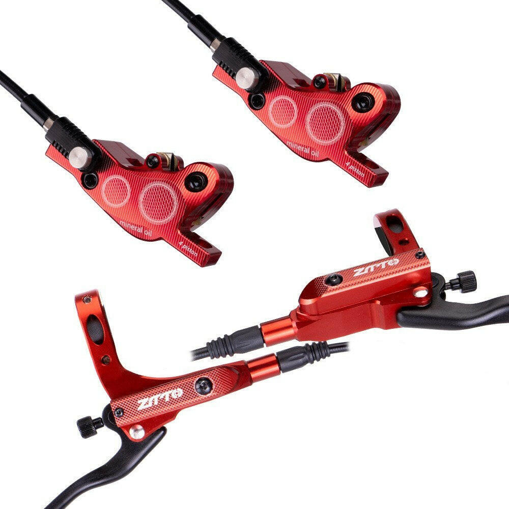 ZTTO M840 Aluminium Alloy 4 Piston Hydraulic Disc Brake Kit Front Rear MTB Hydraulic Disc Brake Kit Bike Oil Disc Brake Kit-WAYBIKER