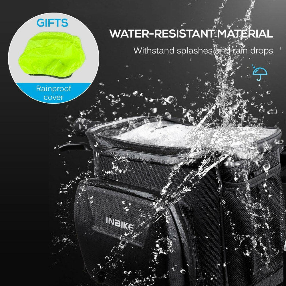 Insulated Bike Handlebar Bag Waterproof  Touch Screen Front Bicycle Basket Reflective Cycling Handlebar Storage Bag Road Bike Bag Cooler Bag for Warm or Cold Items-WAYBIKER