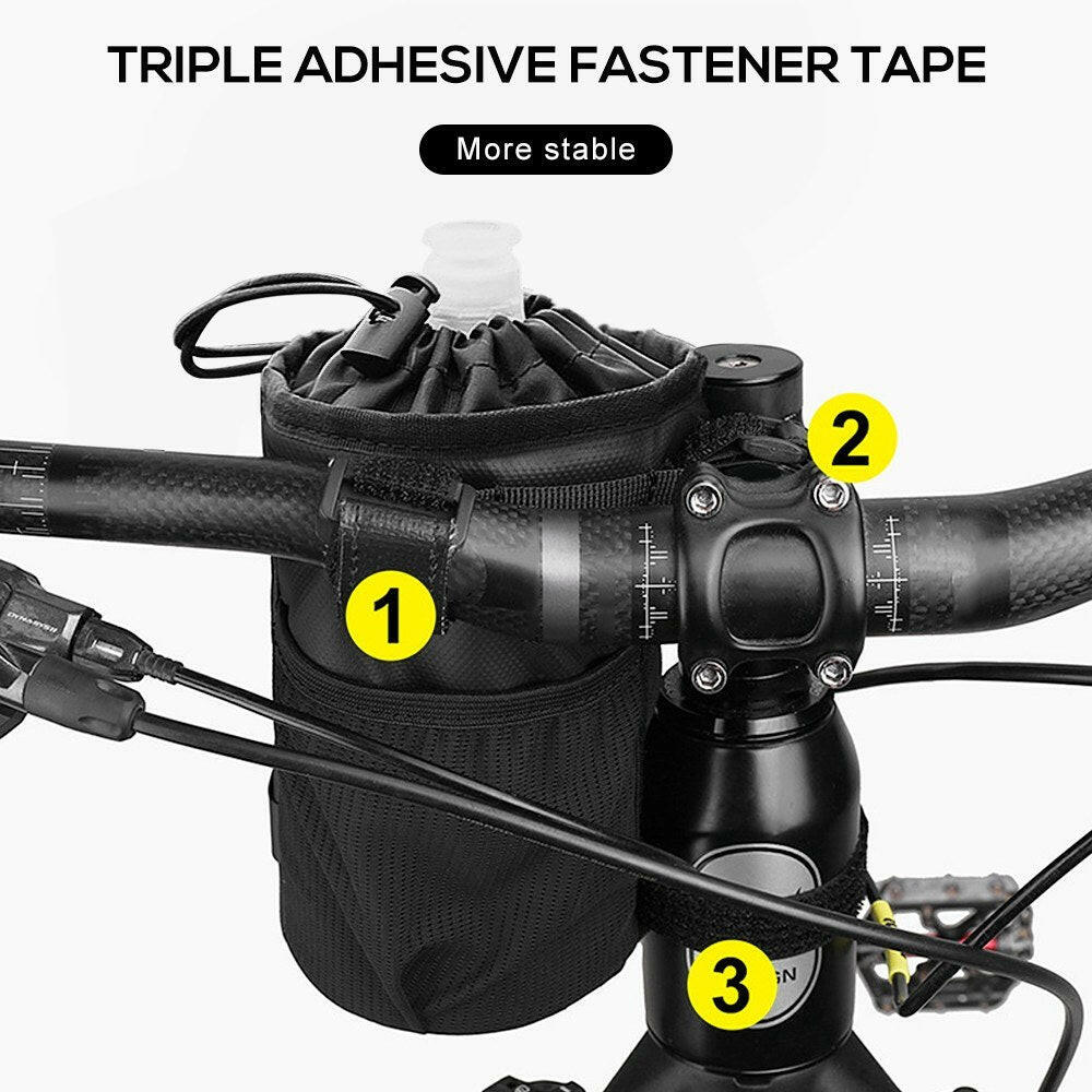 Insulated Bicycle Bag Bike Bottle Holder Cycling Water Bottle Cover Heavy Duty Drink Bottle Storage Bag Carrier Pouch MTB Bike Kettle Handlebar Bag Protective Case-WAYBIKER