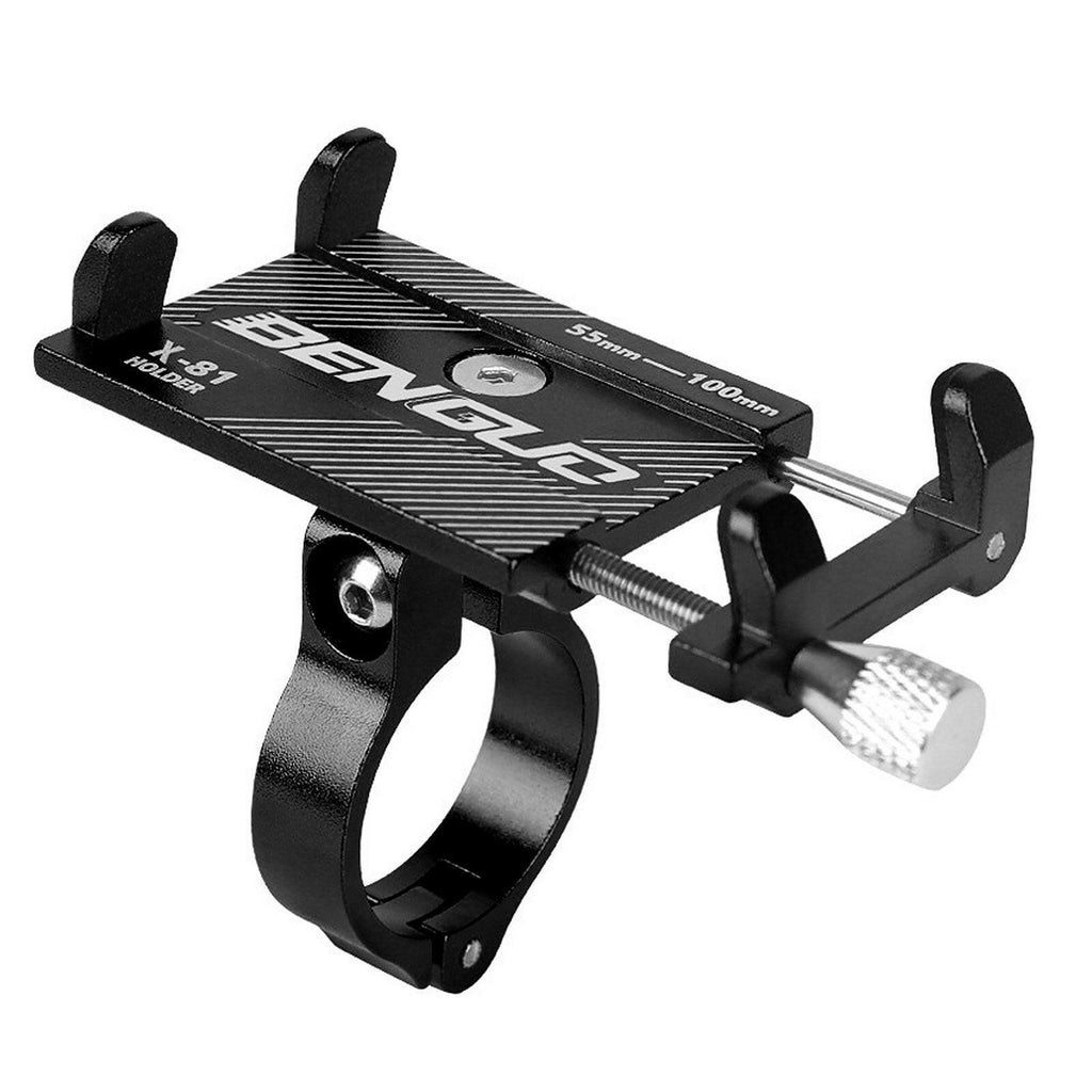 Bicycle Mobile Phone Mount Aluminium Motorcycle Scooter Handlebar Phone Holder for 3.0 - 6.8 inches Smartphone Mount Bracket