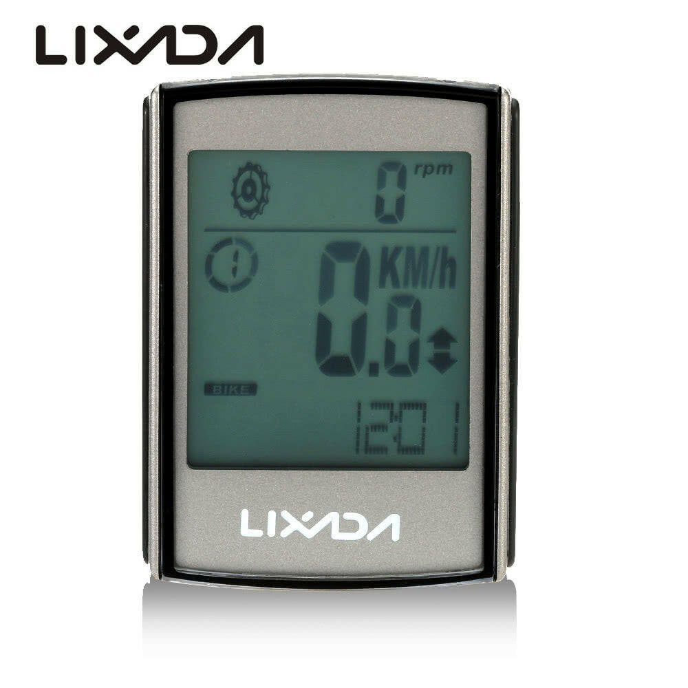 Lixada Multifunctional 2-in-1 Wireless LCD Bicycle Cycling Computer Speed Cadence Water-resistant