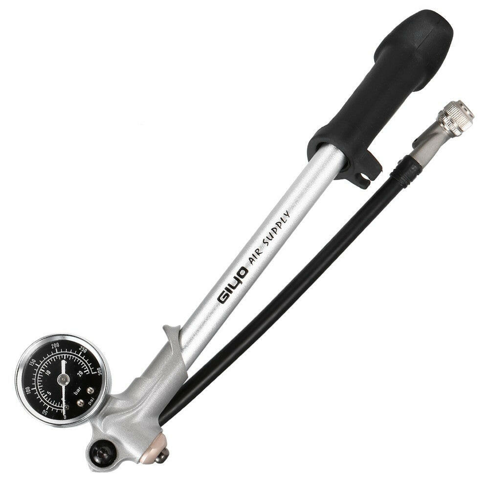 Mini Bicycle Portable Pump Air Supply Bike Cycle Air Pressure Pump Air Inflator with Gauge for American Valves-WAYBIKER