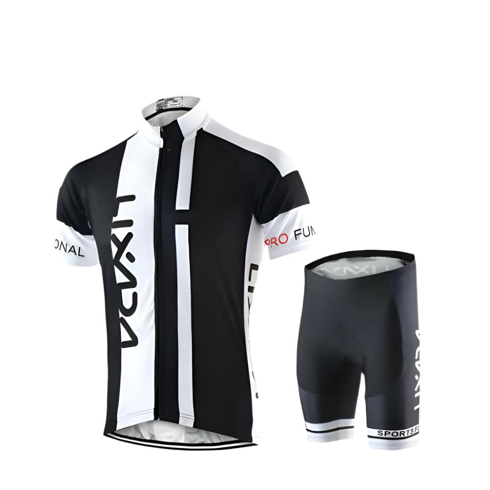 Men Breathable Quick Dry Comfortable Short Sleeve Jersey + Padded Shorts Cycling Clothing Set Riding Sportswear-WAYBIKER