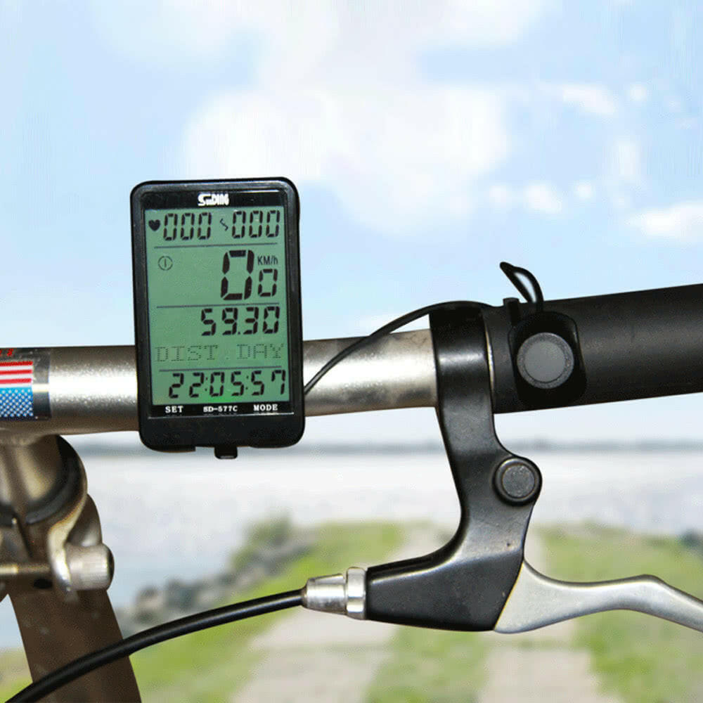 Cycle Computer Wireless Heart Rate Monitor & Cadence Sensor and Speedo