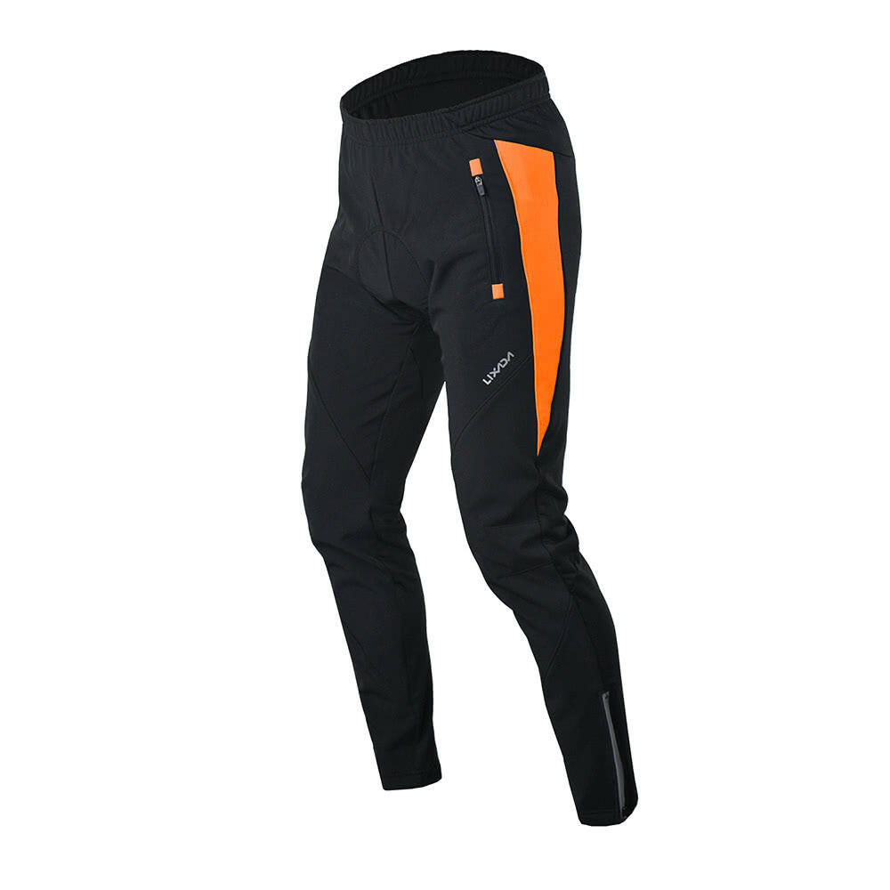 Lixada Men's Outdoor Cycling Pants Winter Thermal Breathable Comfortable Trousers with Padded Cushion Riding Sportswear