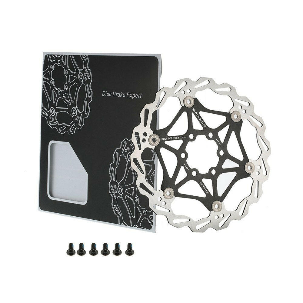 Lixada Bicycle Bike MTB Float Floating Disc Brake Rotor Plate 6 Bolts 160mm-WAYBIKER